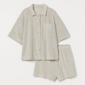 H&M two piece terry cloth swim coverup set